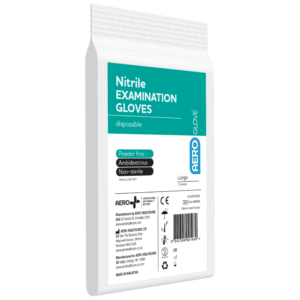 AEROGLOVE Large Nitrile Powder - Free Gloves x 1 pair - parachutefirstaid