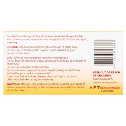 Loratadine 10mg tablets (non-drowsy antihistamine) x5 Tablets