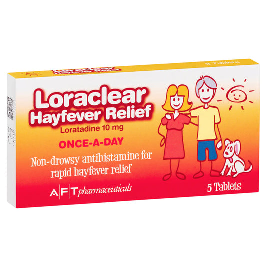 Loratadine 10mg tablets (non-drowsy antihistamine) x5 Tablets
