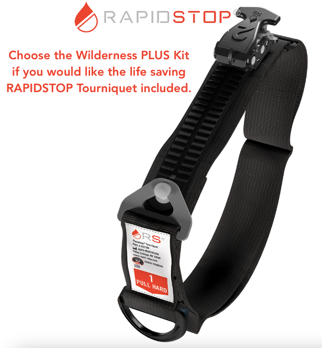 Rapid Stop Tourniquet. Life saving first aid device.