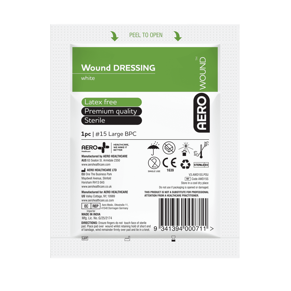 Wound dressing #15 Large (single)