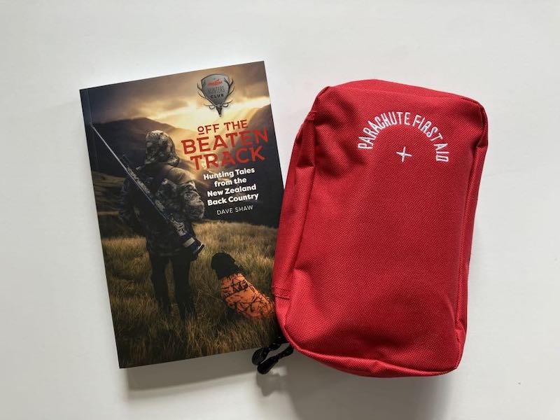 Best Christmas present for a hunter. First Aid kit and book. Off The Beaten Track